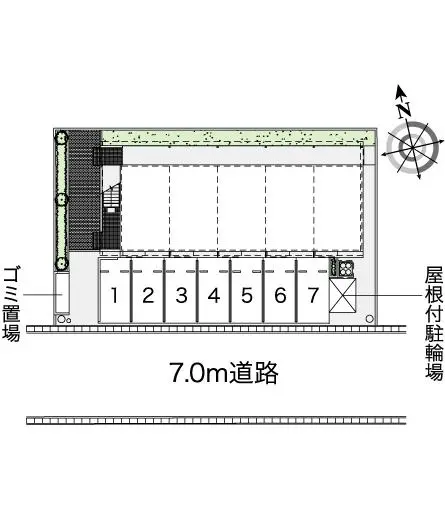 ★手数料０円★越谷市三野宮　月極駐車場（LP）